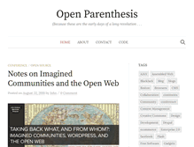 Tablet Screenshot of openparenthesis.org